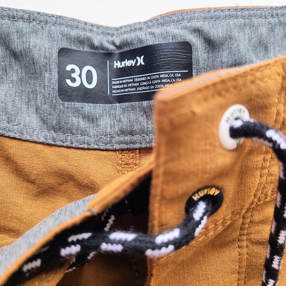 Hurley Phantom Naturals Sessions 16" Ale Brown Board Shorts Men's Waist Size 30 - Picture 6 of 11